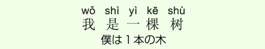 僕は1本の木 僕は1本の木