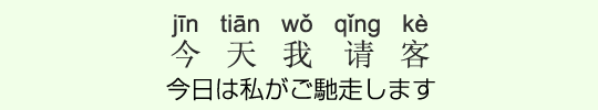 今日は私がご馳走します 今日は私がご馳走します