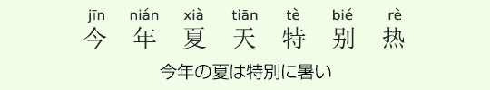 今年の夏は特別に暑い 今年の夏は特別に暑い