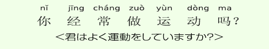 <君はよく運動をしていますか?> <君はよく運動をしていますか?>