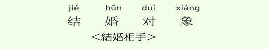 <結婚相手> <結婚相手>