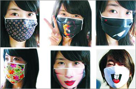 新型インフルエンザ流行で、おしゃれマスク