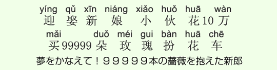 夢をかなえて!99999本の薔薇を抱えた新郎 夢をかなえて!99999本の薔薇を抱えた新郎
