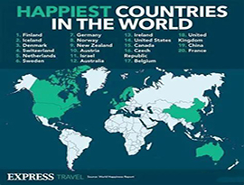 ＜２０２１年「最も幸福な国」ランキングが発表に。４年連続１位の国は？＞