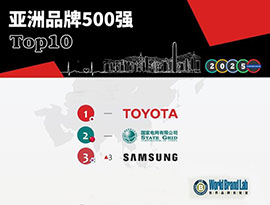 最新「アジアブランド500強」ランキング：トヨタ、国家電網、サムスンがトップ3入り