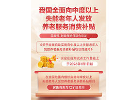 中国で要介護レベル「中度」以上の高齢者に補助金支給開始