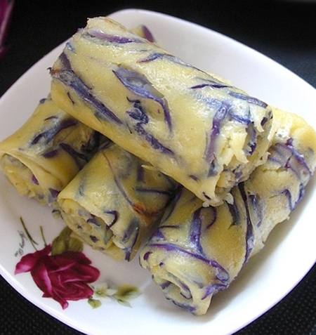 紫甘兰蛋饼